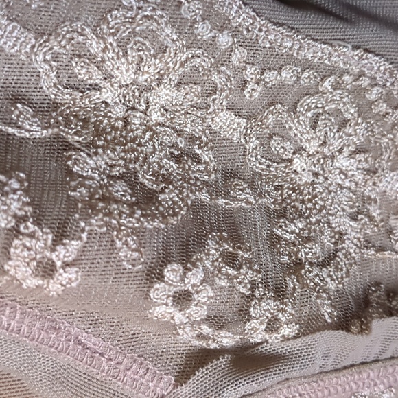 KAPALUA* long sleeve jacket top combo lace detail covered button closure mesh - Picture 15 of 17